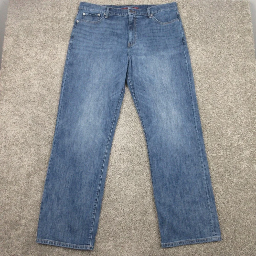 Lucky Brand Jeans Mens 38x34 Blue 181 Relaxed Straight Baggy Faded Denim Pants
